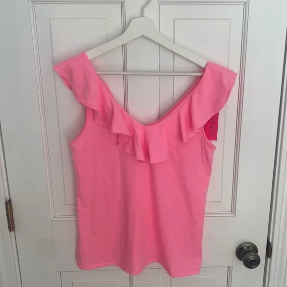 NWT - Lilly Pulitzer Alessa Top, Pelican Pink, size Small - Picture 2 of 7